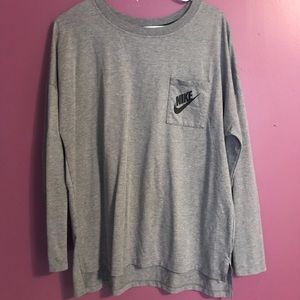 Long sleeve gray Nike shirt